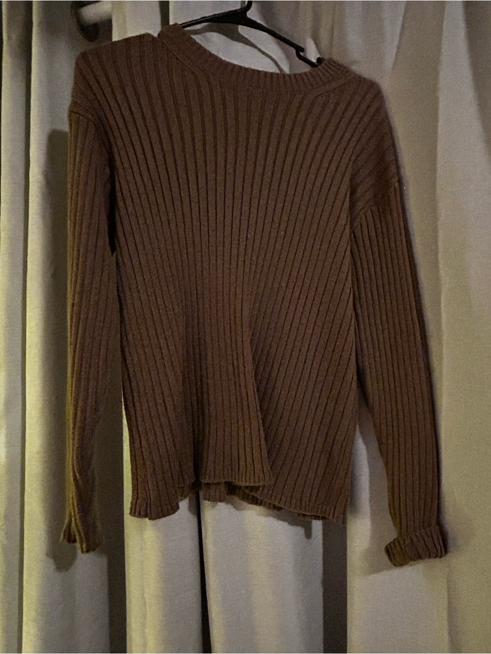 Jessica Simpson Brown Ribbed Knit Sweater